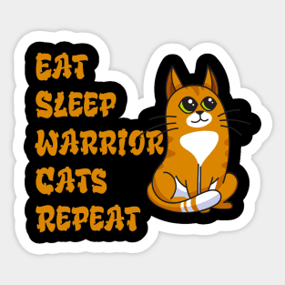 eat sleep cat repeat,funny cats Sticker